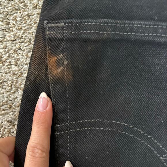 LEVI'S Men's 550 Relaxed Fit Jeans (Big & Tall) Size 46X32 In Black - Picture 6 of 16